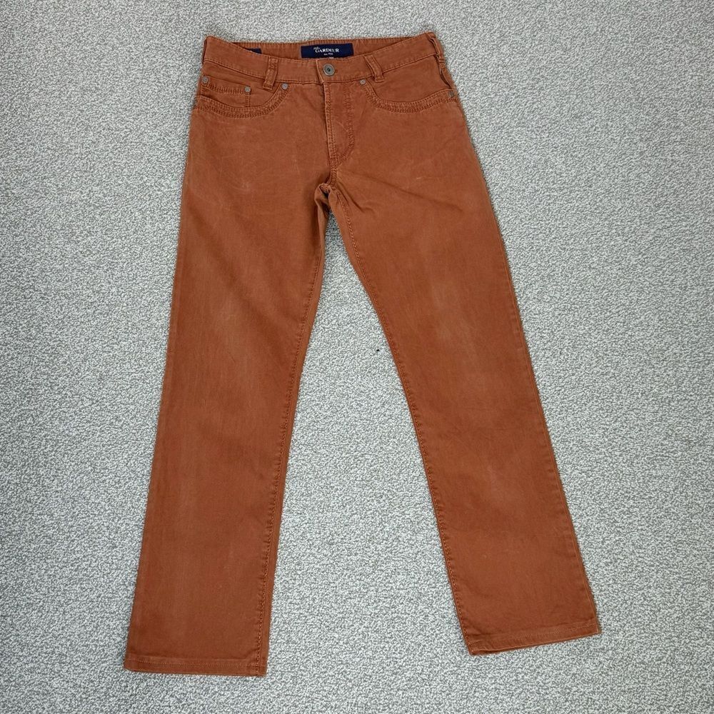 Atelier Gardeur Nevio Cotton Twill Trouser Pants Tan Rust‎ 30x30